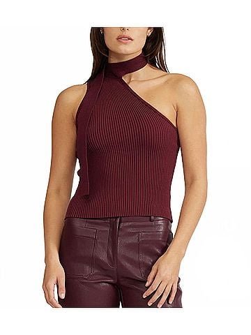 Lucy Paris Selah Knit Top in Burgundy (view 2)