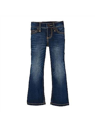Wrangler Jeans Co Girls' Retro Boot Cut Jean in Med Blue (view 1)