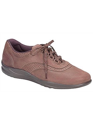 SAS Women's Walk Easy Walking Shoe in Chocolate Nubuck (view 1)