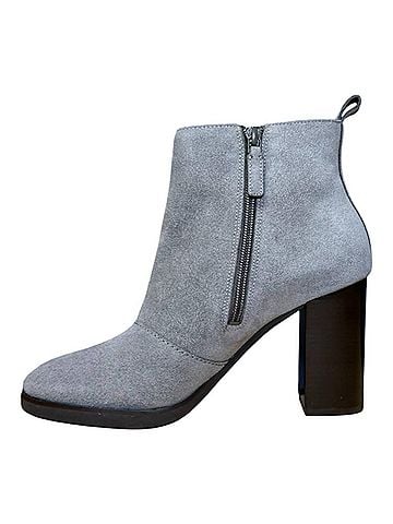 Cole Haan Women's Harrington Grand Riding Bootie in Stormcloud Suede (view 2)