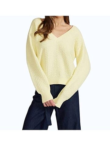 Lucy Paris Mara Buttery Sweater in Yellow (view 2)
