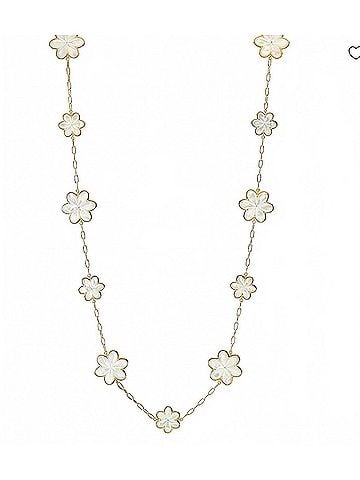Asha Oversized Eadie Necklace in White (view 1)