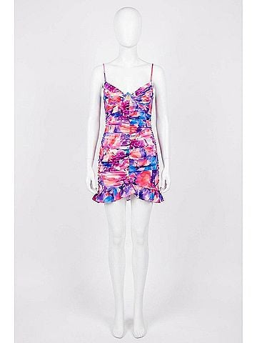 For Love & Lemons Natasha Open-Back Satin Mini Dress (view 1)
