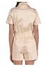 Elan Solid Brown Zipper Romper in Stone Size S - photo 4