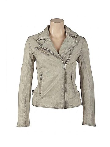 Mauritius Women's Maysie Rf Leather Jacket in Off White (view 1)