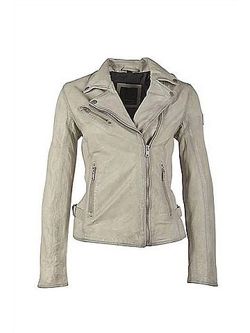 Mauritius Women's Maysie Rf Leather Jacket in Off White (view 2)