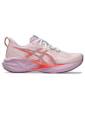 Asics Women's Novablast 5 Shoes in White/Coral Reef (view 1)