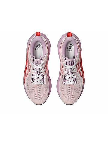 Asics Women's Novablast 5 Shoes in White/Coral Reef (view 2)