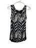 Style&Co 100% Polyester 95% Rayon 5% Spandex Animal Print Black White Sleeveless Blouse Size 4 - photo 1