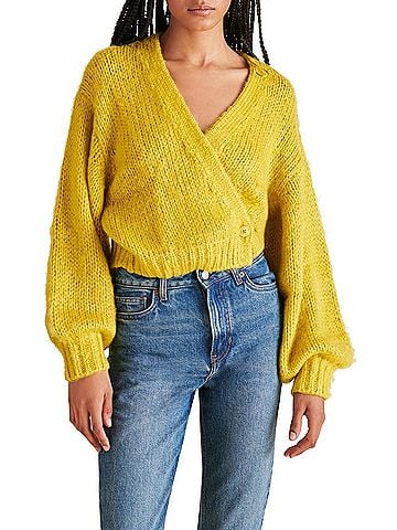 Steve Madden Kyan Cardigan in Lime Green (view 2)