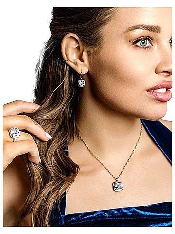 Montana Silversmiths Women's Sparkling Delight Dangle Earrings in Silver (view 2)