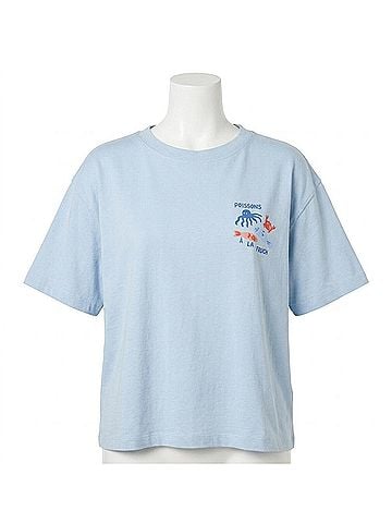 FRNCH Ienena Short Sleeve Tee in Blue (view 1)
