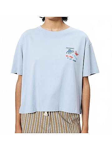 FRNCH Ienena Short Sleeve Tee in Blue (view 2)