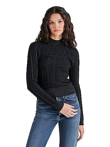Steve Madden Pamela Sweater in Black (view 2)