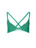 MSGM Green Ribbed Knit Logo-Hem Bra Size L - photo 1