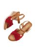 Andrea Solid Red Women's Wedge Sandal Size 8 - photo 4