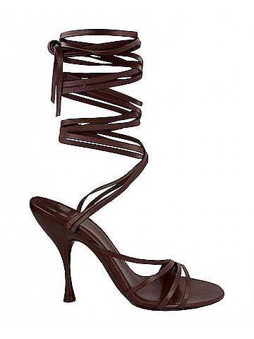 Salvatore Ferragamo Women's Victoria X5 Wrap Tie Sandals in Dark Brown (view 1)