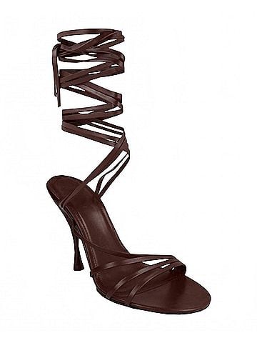 Salvatore Ferragamo Women's Victoria X5 Wrap Tie Sandals in Dark Brown (view 2)