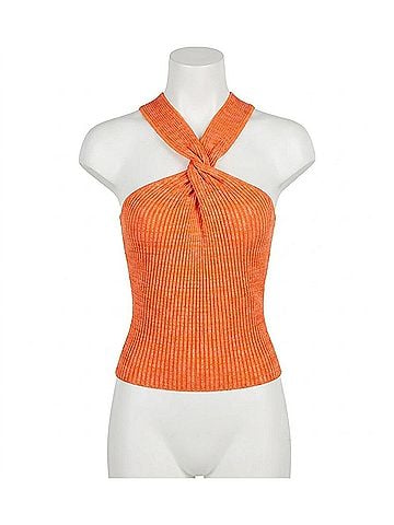 Hudson Twist Tank in Papaya (view 1)