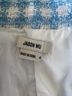 Jason Wu Checkered-gingham Blue White Coat Size 4 - photo 3