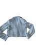 Jason Wu Checkered-gingham Blue White Coat Size 4 - photo 2