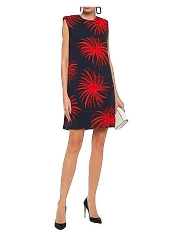 Victoria Beckham Anemone Print Shift Casual Dress (view 1)