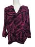 Michael Kors 100% Polyester Tropical Floral Pink Black Blouse Size S - photo 1