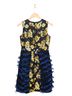 Sportmax Floral Black Blue Yellow Cocktail Dress Size 2 - photo 2