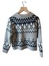 1.State Fair Isle Gray Blue Pullover Sweater Size S - photo 2