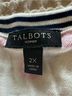 Talbots Polka Dots Pink White Cardigan Size 2X - photo 3