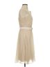 Lela Rose 100% Polyester 100% Polyester Solid Ivory Tan Cocktail Dress Size 4 - photo 4
