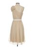 Lela Rose 100% Polyester 100% Polyester Solid Ivory Tan Cocktail Dress Size 4 - photo 2