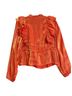 Ichi Solid Orange Blouse Size S - photo 2