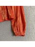 Ichi Solid Orange Blouse Size S - photo 3