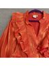 Ichi Solid Orange Blouse Size S - photo 8