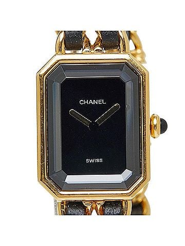 Chanel Chanel Première Watch, Size XL, Quartz, Black Dial, Plated Leather Strap, Women's, CHANEL (view 1)
