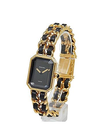 Chanel Chanel Première Watch, Size XL, Quartz, Black Dial, Plated Leather Strap, Women's, CHANEL (view 2)