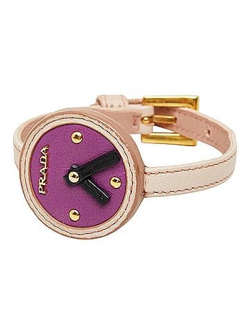 Prada Prada Watch Motif Bracelet 1AJ835 Pink Beige Purple Leather Women's PRADA (view 1)