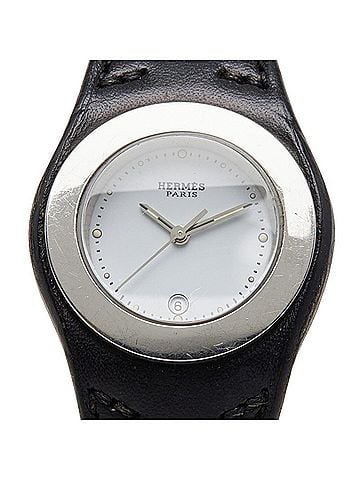 Hermès Hermes Arcée watch HA3.210 quartz white dial stainless steel leather women's HERMES (view 1)