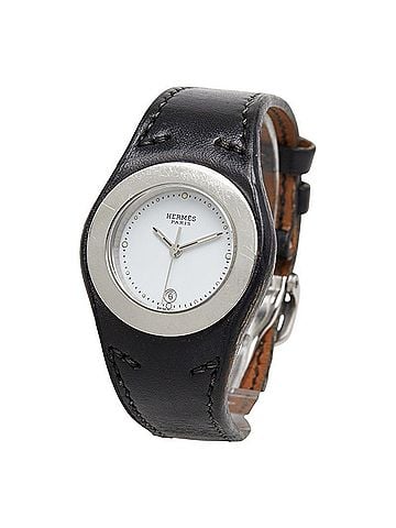 Hermès Hermes Arcée watch HA3.210 quartz white dial stainless steel leather women's HERMES (view 2)