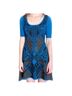 Flying Tomato 100% Polyester Graphic Blue Black Casual Dress Size M - photo 1