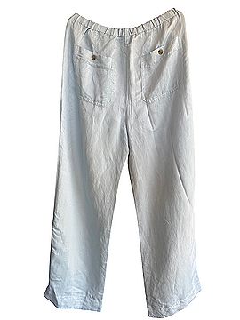 Vince. Washed Pull-On Linen Blend Wide Leg Sky Blue Casual Pants (view 2)