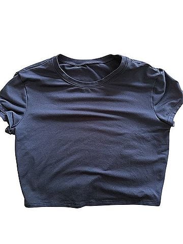 Alo Yoga Alosoft Crop Finesse T-Shirt (view 1)