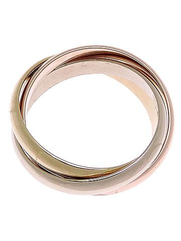 Cartier Cartier #53 750 Three-Color Trinity Ring for Women and Men - Available in Pink Gold, Yellow White Gold (Pink Tones) (view 2)