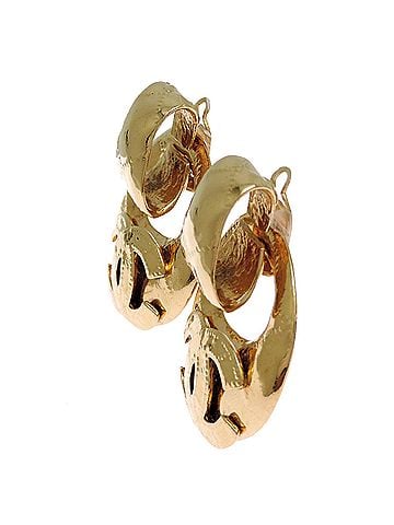 Chanel Chanel Coco Mark Round Women's Earrings 94P GP (view 2)