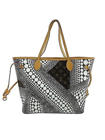 Louis Vuitton Louis Vuitton x Yayoi Kusama Neverfull MM Tote Bag, White (view 1)