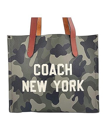 Coach Coach Relate Tote Bag 34 - Camo Print &amp; Graphic Camouflage Leather Green (view 2)