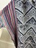 Free People Blue Oversized Fringe Trim Striped Be The One Poncho - photo 5