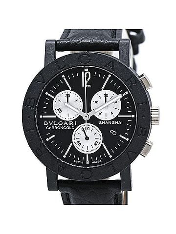 Bvlgari BVLGARI Bulgari Chronograph BBW38CGLDCH 6 BB38CLCH Men's Watch Carbon x Leather 40531 (view 1)