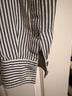 Vince. Stripes White Black Long Sleeve Button-Down Shirt Size 6 - photo 4